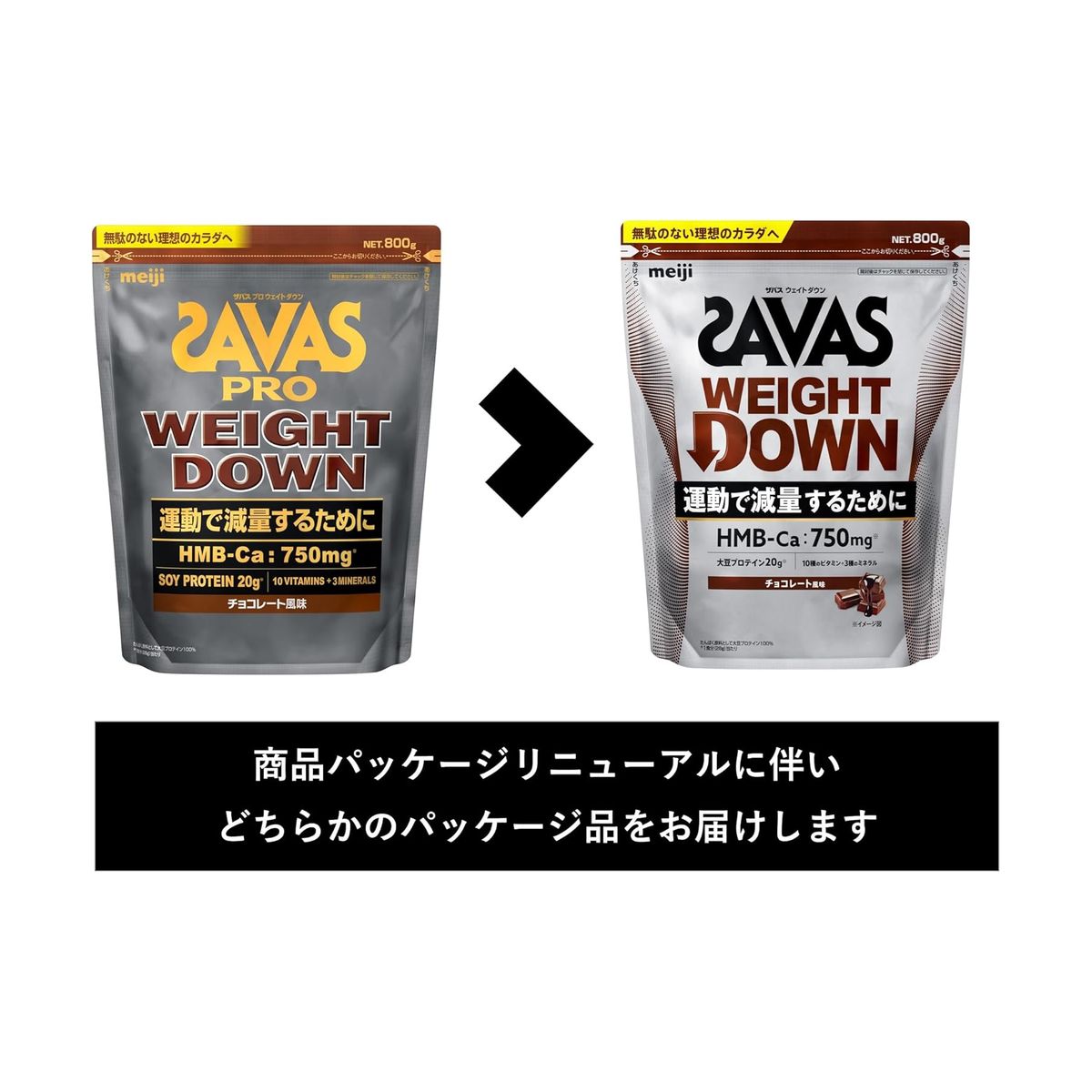 SAVAS PRO WEIGHT DOWN 大豆蛋白粉, HMB-Ca
