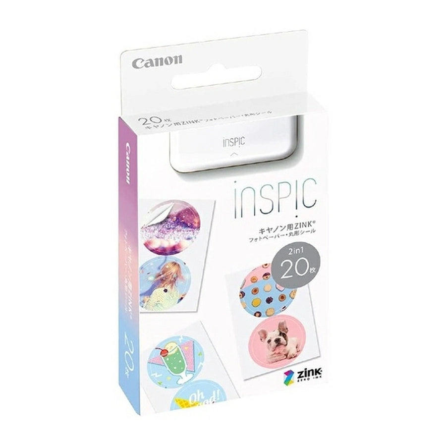 20 Sheets of Zink Circle Photo Paper ZP20302C20 - imy Shop Japan