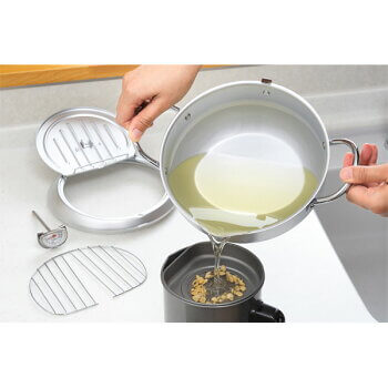 Tempura Pan with Lid SJ102 - imy Shop Japan