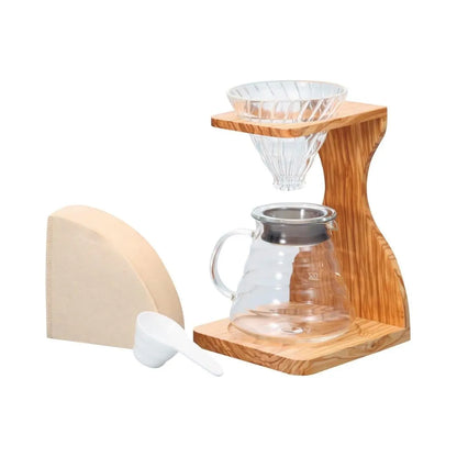 V60 Olive Wood Stand Set for 1-4 Cups VSS-1206-OV