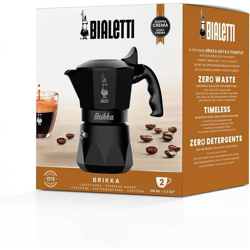 Bialetti-Brikka Black – Japan Limited Edition Stovetop Espresso Maker (2-Cup)  ｜imy Shop Japan