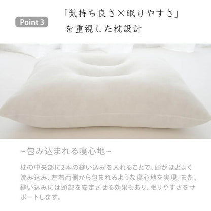 Cloudlike Comfort Pillow with Imabari Towel Cover, Made in Japan