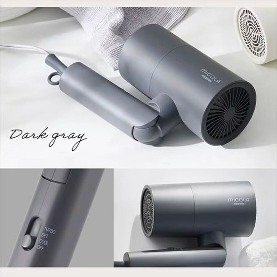 アイリスオーヤマ　MICOLA ION HAIR DRYER ダークグレー 楽天市場】ドライヤー 大風量 速乾 マイナスイオン MiCOLA