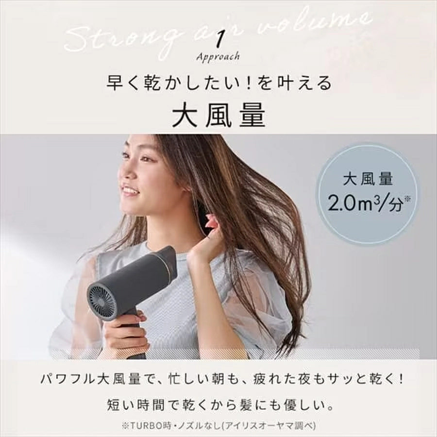 IRIS OHYAMA-MiCOLA Ion Hair Dryer with Far Infrared Function HDR