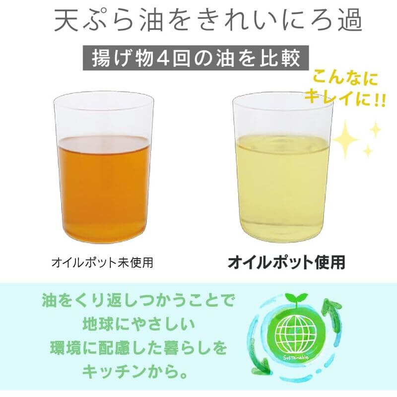 活性碳濾油壺 800ml, 附濾芯 H-OP800