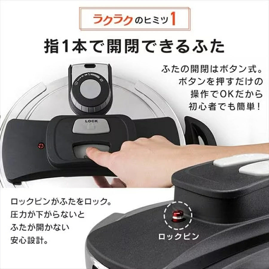 Two-Handed Pressure Cooker 5L RAN-5L - imy Shop Japan