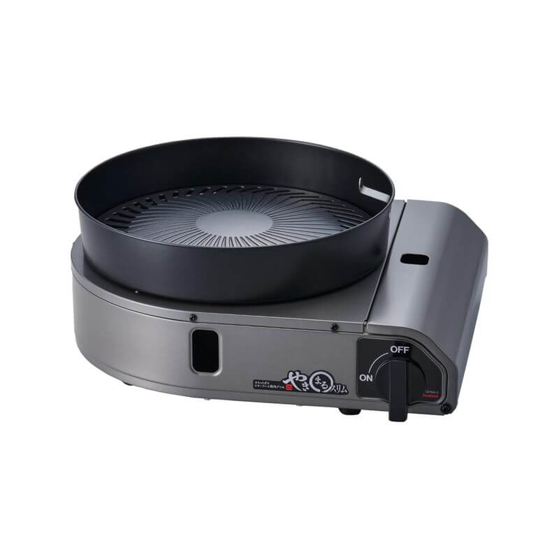 Yakimaru Slim 圓形無煙燒烤爐, 附擋油板, 日本製 CB-SLG-3