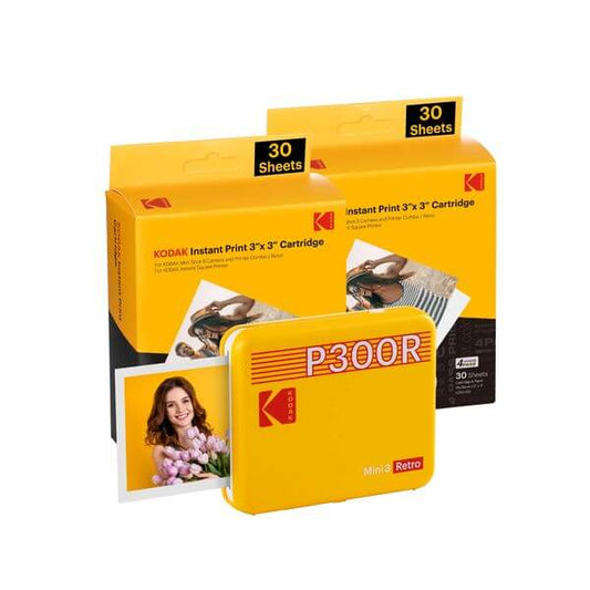 Mini 3 Retro 4Pass Portable Photo Printer (3X3 inches) including Sheets P300R - imy Shop Japan