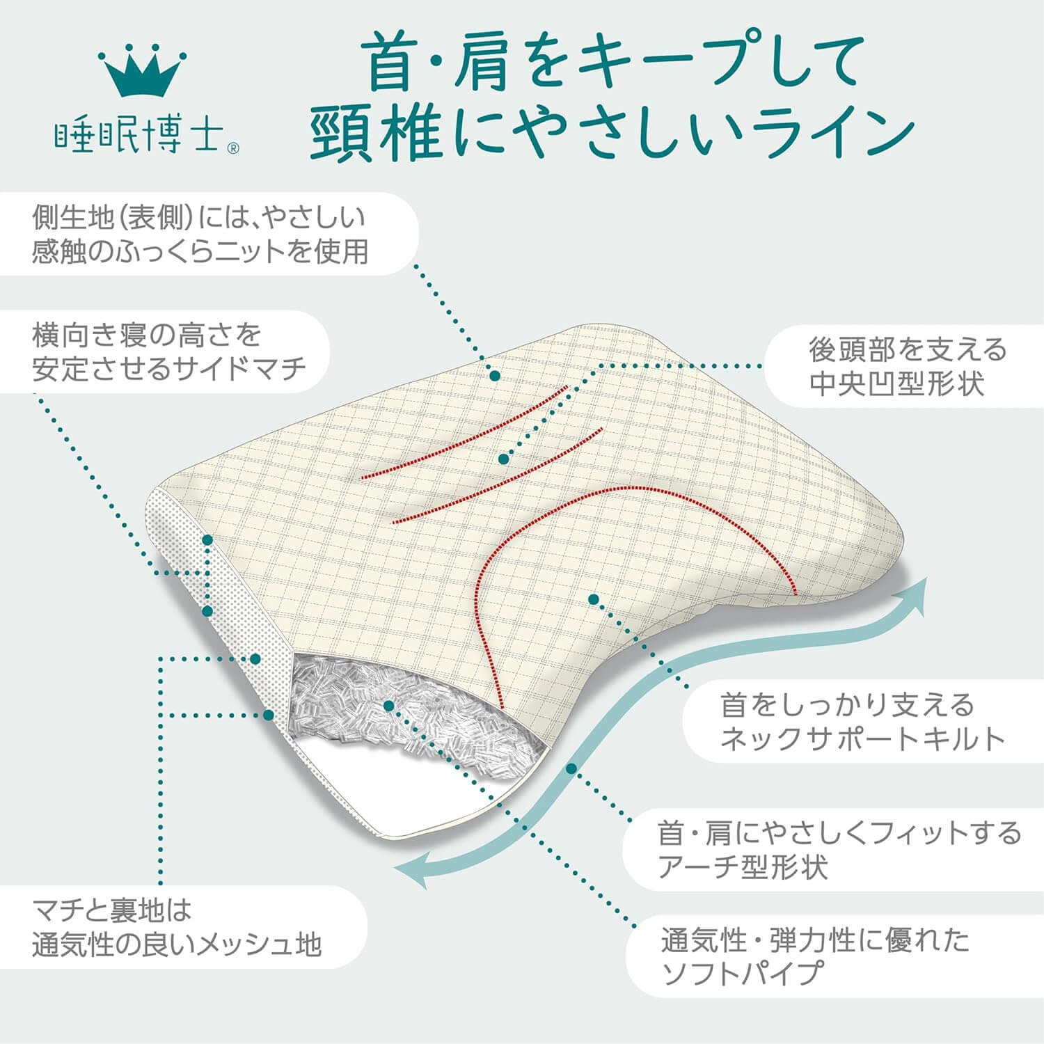 Dr. Sleep 2023 model Back Sleeper Pillow EH93009547 - imy Shop Japan