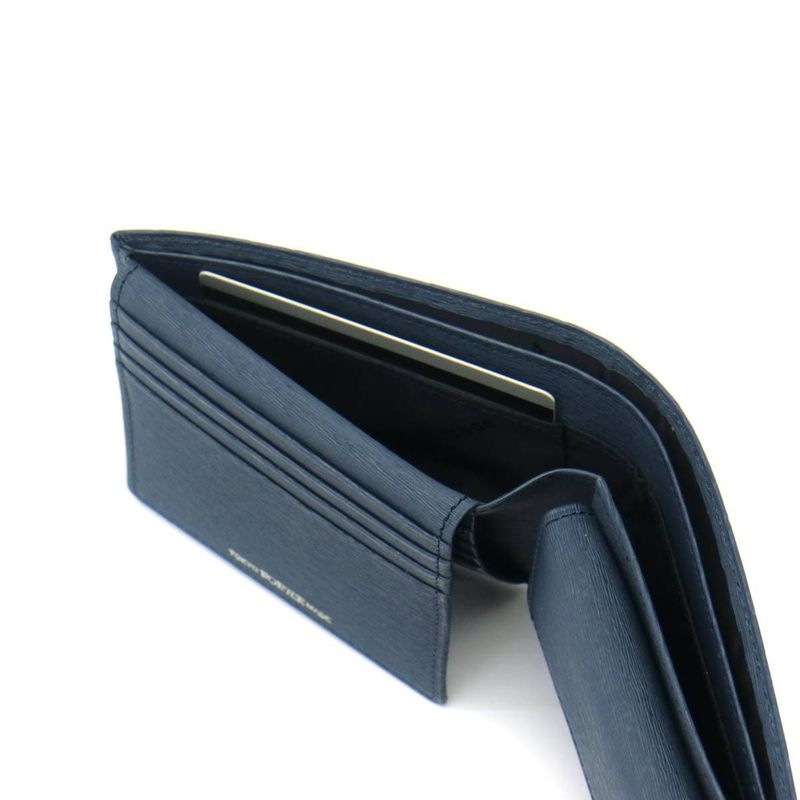 PORTER CURRENT Embossed Cowhide Leather Long Wallet - 19 Card Slots, Navy/Black, Made In Japan