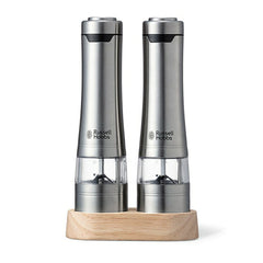Electric Salt And Pepper Mill Wood Stand Set 7923JP