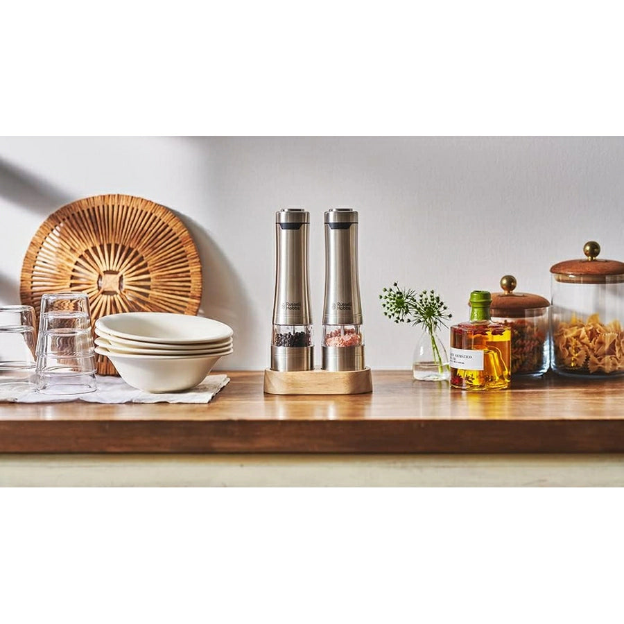 Stand Salt Wood Stand for Electric Salt and Pepper Mills 7924JP - imy Shop Japan