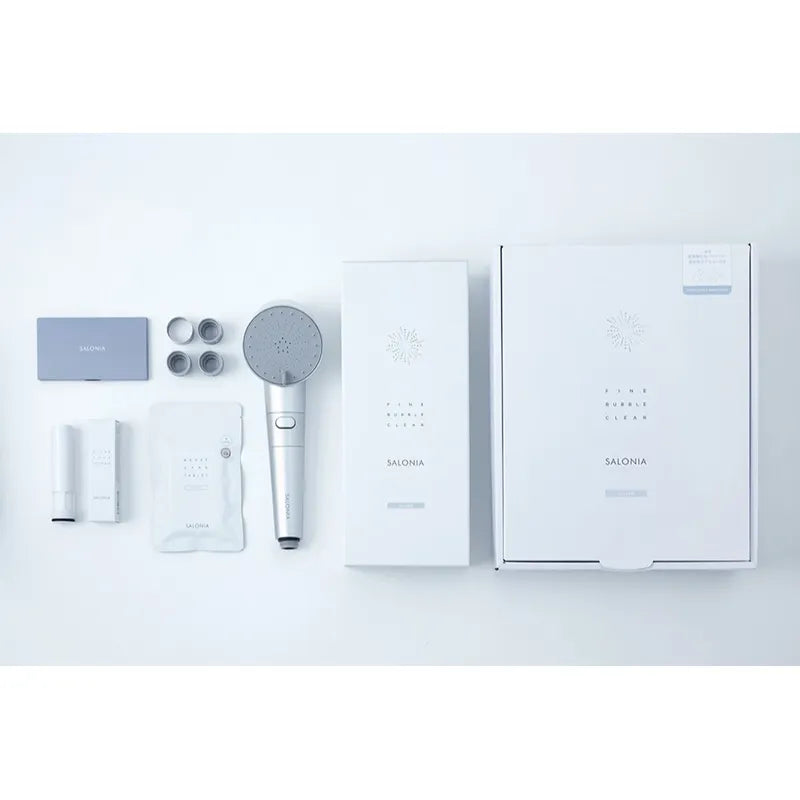 SALONIA-Fine Bubble Shower Head with Chlorine Removal Cartridge