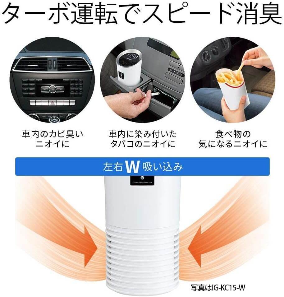 USB Plasmacluster Ion Generator for Cars IG-KC15-BB - imy Shop Japan