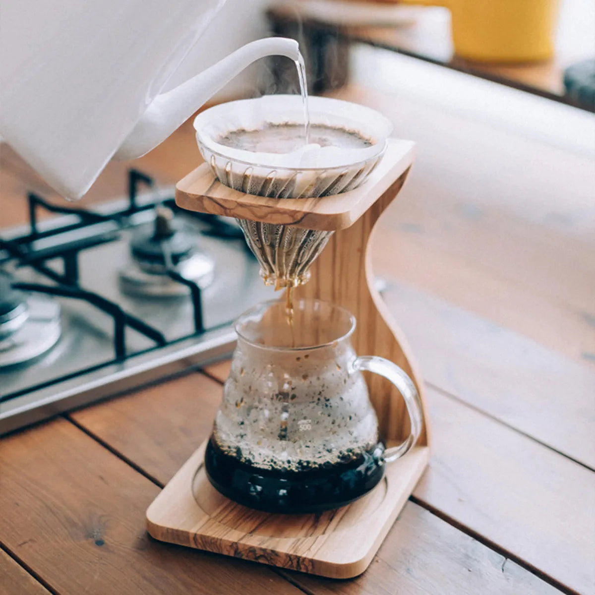 V60 Olive Wood Stand Set for 1-4 Cups VSS-1206-OV