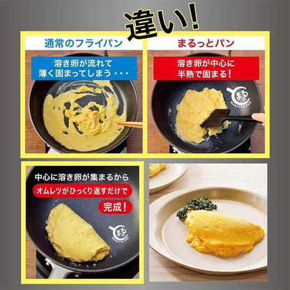 MARUTTO PAN 輕量不沾鍋 24cm, IH可, 日本製 A-2632