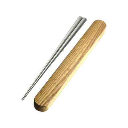 日本製不鏽鋼筷組, 洗碗機可, 附木盒